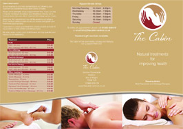 The Cabin Natural Treatments Advertising Brochure